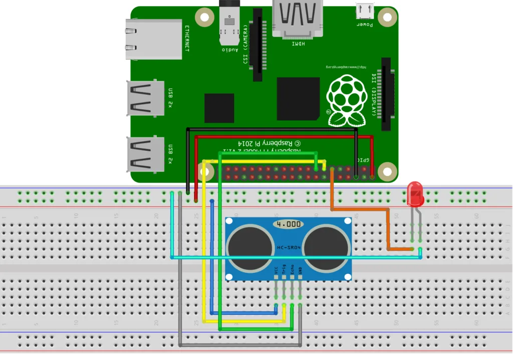 Raspberry Pi Mesafe Sensörü Devresi