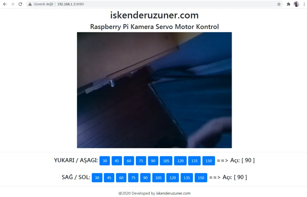 Raspberry Pi Flask Web Arayüz